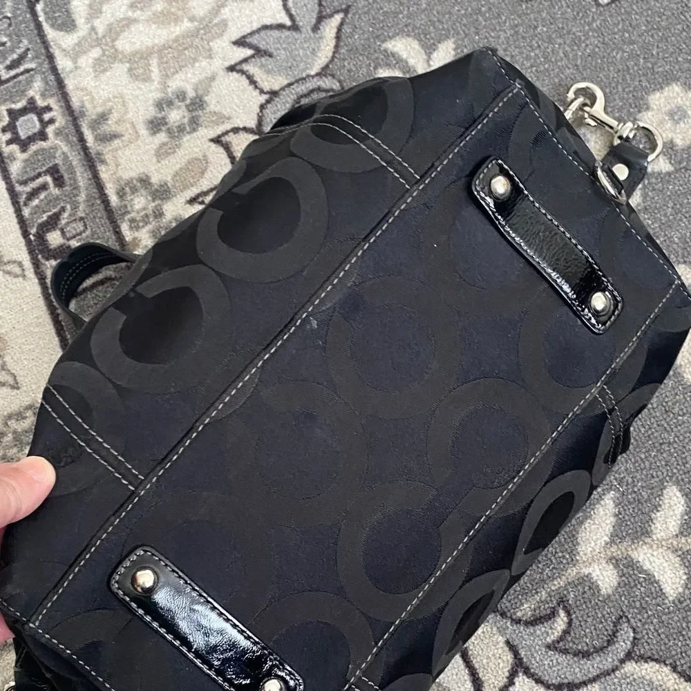 Coach Madison Op Art Sateen Audrey Shoulder Bag Purse